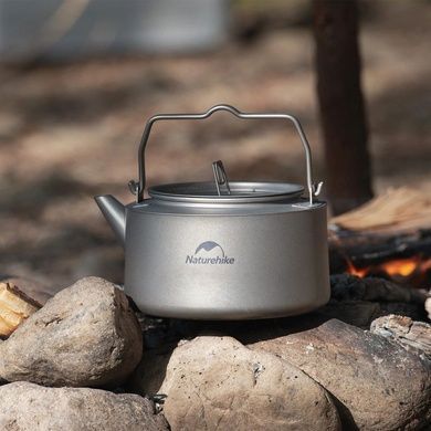 Чайник титановый Naturehike 1 л NH21CJ007 серый 6927595782637 фото