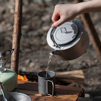 Чайник титановый Naturehike 1 л NH21CJ007 серый 6927595782637 фото