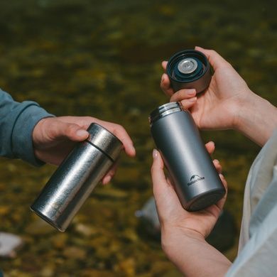 Термос Naturehike CNK2550CF017, титан, 0.2 л, серый 6977465868084 фото