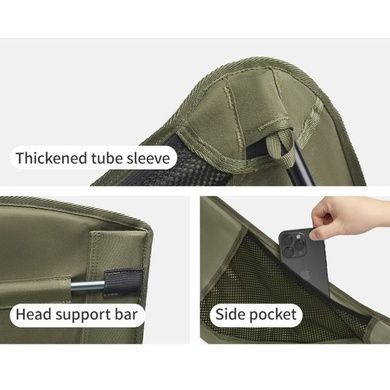 Стул складной ультралегкий Naturehike CNK2550JJ013 Yamami YL01, размер L, алюминий, серый 6927595774243 фото