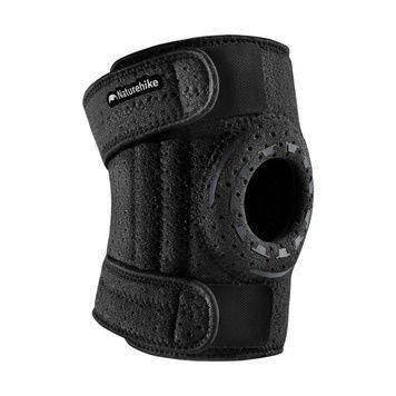 Бандаж на коліно туристичний з пружинною підтримкою Naturehike Qingyue CNK2650DS010, чорний 6927595713198 фото