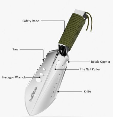 Інструмент багатофункціональний Naturehike Hand shovel NH20GJ001 6927595744666 фото
