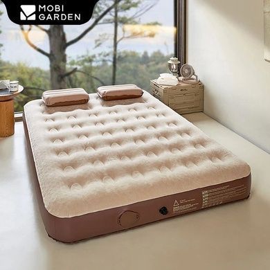 Матрац надувний тримісний з вбудованим насосом Mobi Garden Air Triple bed 26 см NX23663027 sand 6941870591189 фото