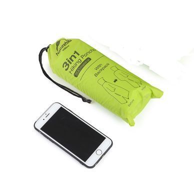 Пончо-тент Naturehike 20D silicone NH17D003-M green 6927595717981 фото