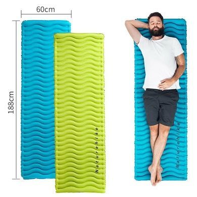 Матрас надувной Naturehike Wave type TPU mattress 1880х600х50 мм NH18C009-D green 6927595729342 фото