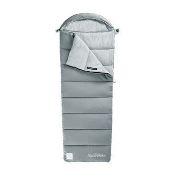 Спальний мішок з капюшоном Naturehike M400 220х80 NH20MSD02 сірий 6927595701270 фото