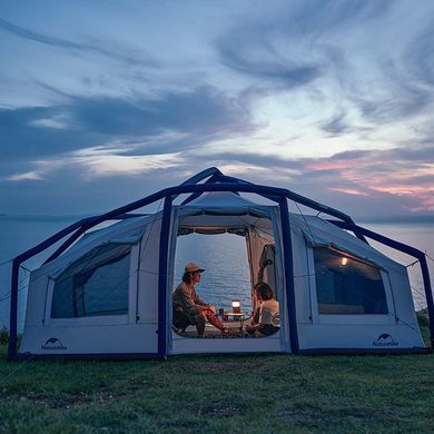 Палатка надувная большая Naturehike 30D polyester CNK2300ZP012 голубой 6976023921001 фото