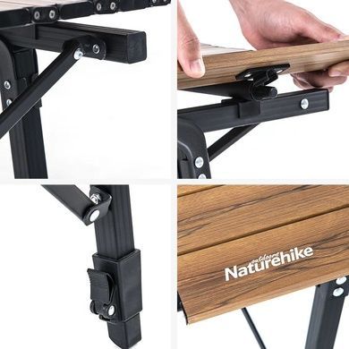 Стол раскладной Naturehike S 900x520x460/680 мм NH19Z003-D светлое дерево 6927595735169 фото