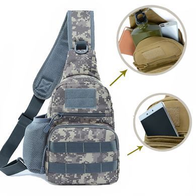 Сумка тактическая через плечо Smartex 3P Tactical 3 ST-055 acu camouflage ST222 фото