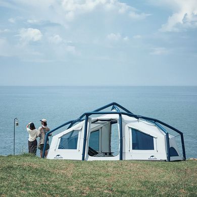 Палатка надувная большая Naturehike 30D polyester CNK2300ZP012 голубой 6976023921001 фото