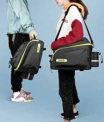 Велосумка на багажник із тримачем для фляги Rhinowalk Multifunctional 17л RK19666 black RW172 фото