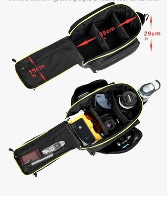 Велосумка на багажник із тримачем для фляги Rhinowalk Multifunctional 17л RK19666 black RW172 фото