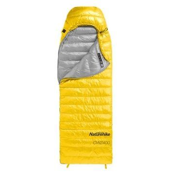 Спальний мішок з натуральним пухом Naturehike CW400 розмір L NH18C400-D жовто-сірий 6976507666848 фото