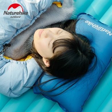 Подушка самонадувна Naturehike Sponge automatic Inflatable Pillow UPD NH17A001-L blue 6927595746257 фото