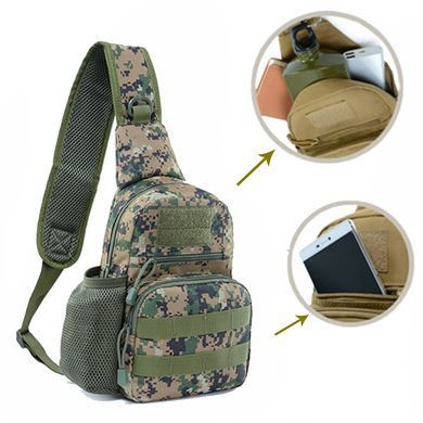 Сумка тактическая через плечо Smartex 3P Tactical 3 ST-055 jungle digital camouflage ST223 фото