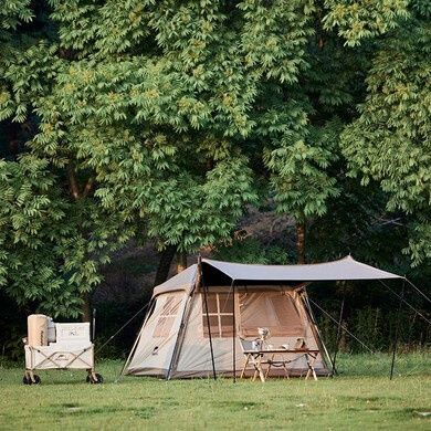 Намет з навісом Naturehike Village IV (4-місний) 210D polyester CNK2300ZP022 коричневий 6976023920172 фото Намет з навісом Naturehike Village IV (4-місний) 210D polyester CNK2300ZP022 коричневий 6976023920172 фото