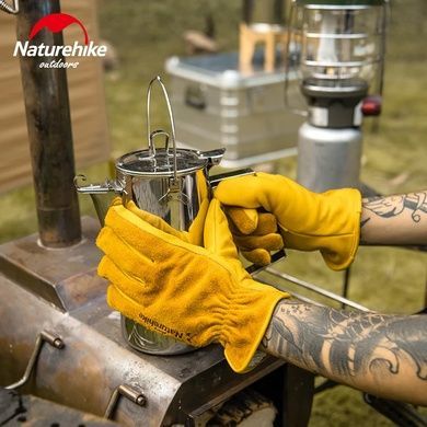 Рукавички шкіряні Leather Naturehike ХL NH20FS041 жовтий 6927595761809 фото