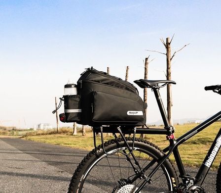 Велосумка на багажник із тримачем для фляги Rhinowalk Multifunctional 17л RK19666 black RW172 фото