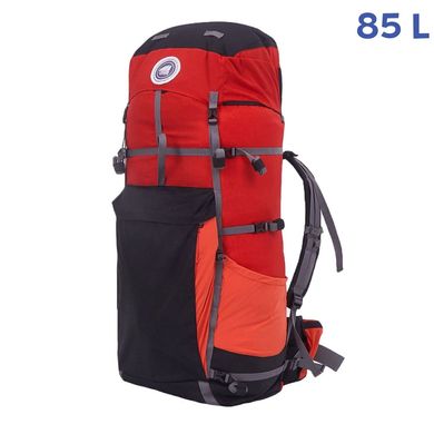 Рюкзак ультралегкий туристичний Osh 85 л L black/red