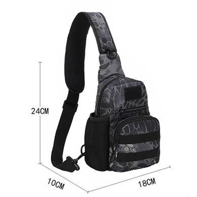 Сумка тактична через плече Smartex 3P Tactical 3 ST-055 pythons grain black ST224 фото