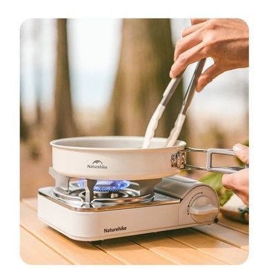Сковорідка зі складаною ручкою Naturehike CNK2450CF013, 17,5 см, алюміній, біла 6927595711026 фото
