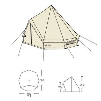 Намет-шатро Mobi Garden ERA Camp 260 NX20561036 ivory 6926767300099 фото