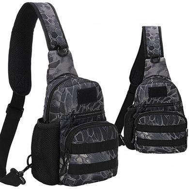 Сумка тактична через плече Smartex 3P Tactical 3 ST-055 pythons grain black ST224 фото