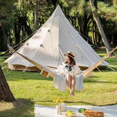 Гамак одноместный Naturehike Anti-rollover сotton NH20DC001 бежевый 6927595767634 фото