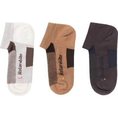 Носки Naturehike M 36-39 (3 пары) NH21FS013 бежевый/коричневый 6927595775080 фото