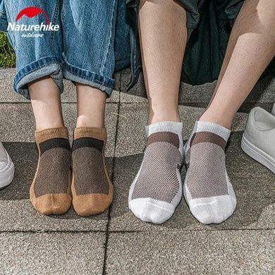 Носки Naturehike M 36-39 (3 пары) NH21FS013 бежевый/коричневый 6927595775080 фото