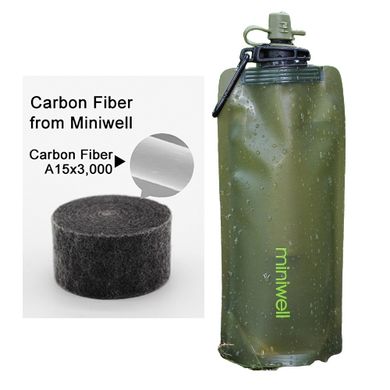 Фільтр для води портативний туристичний Miniwell 1000 л L620 green