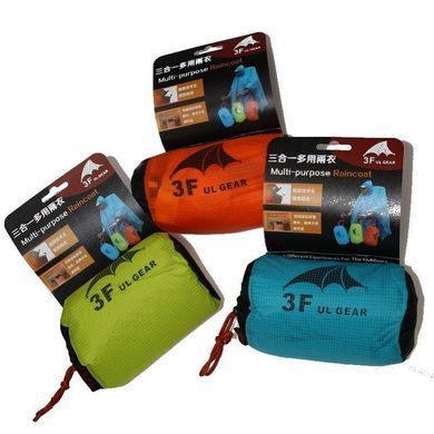 Пончо-тент 3F UL GEAR 15D nylon Upgrade blue 6979109905575 фото