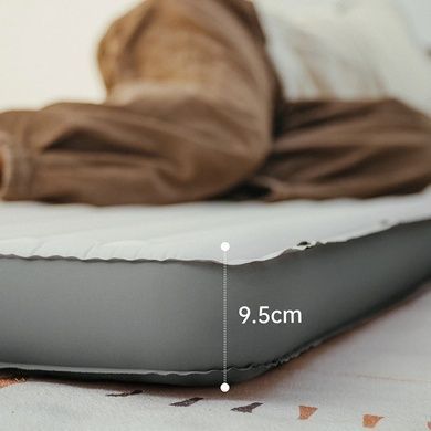 Матрац надувний одинарний Naturehike CNK2450WS034, 95 мм, із мішком для надування, коричневий 6927595798881 фото