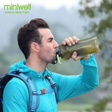Фильтр для воды портативный туристический Miniwell 1000 л L620 green 6951533262035 фото