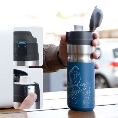 Термокружка Naturehike Vacuum Bottle 500 мл NH19SJ009 black/blue 6927595740460 фото