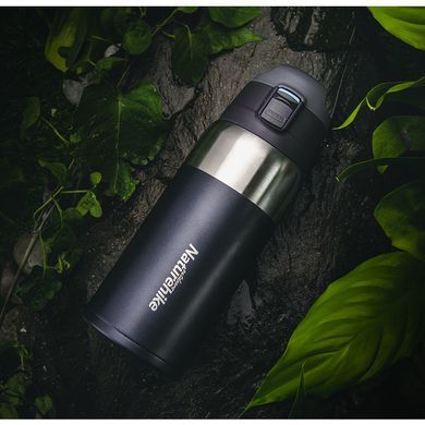 Термокружка Naturehike Vacuum Bottle 500 мл NH19SJ009 black/blue 6927595740460 фото