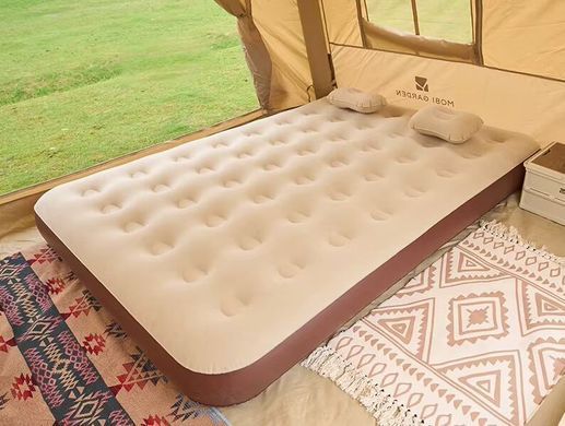 Матрац надувний двомісний з вбудованим насосом Mobi Garden Air double bed 26 см NX24663001 sand 6941870591585 фото