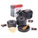 Набір посуду Naturehike 2-3 (2 каструлі+ кришки+сковорода) NH15T203-G grey