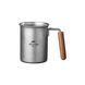 Кружка з дерев'яною ручкою Naturehike steel 350 мл NH21SJ001 сірий 6927595784594 &ndash; фото 1