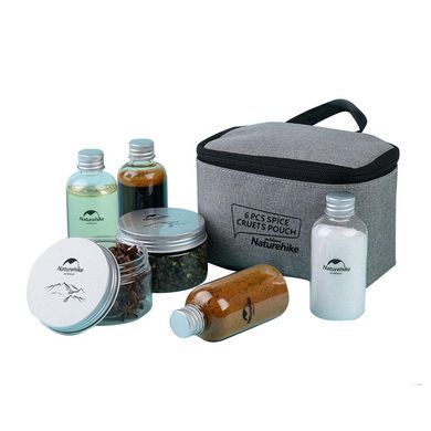 Набір для спецій Naturehike BBQ 6 шт. NH17T011-P grey 6927595720226 фото