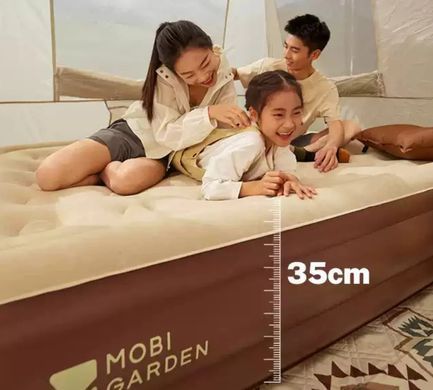 Надувной матрас одноместный со встроенным насосом Mobi Garden Air bed 26 см NX24663010 sand 6941870592223 фото