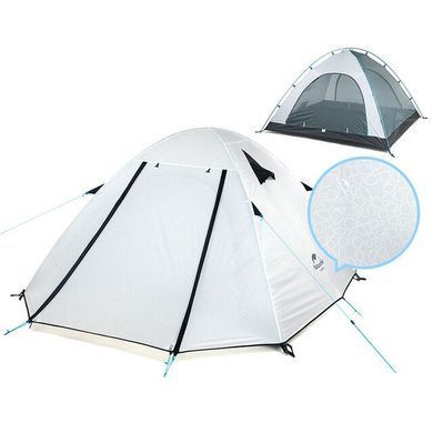 Намет Naturehike P-Series III (3-х місний) 210T 65D polyester Graphic NH18Z033-P white 6927595729663 фото