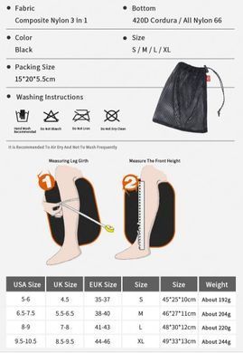 Бахіли Naturehike Snow fox cover XL (44-45) NH20HJ012 black 6927595762233 фото Бахіли Naturehike Snow fox cover XL (44-45) NH20HJ012 black 6927595762233 фото