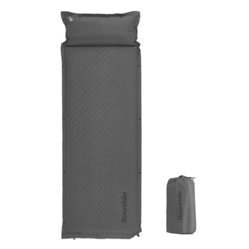 Килимок самонадувний з подушкою Naturehike 192х65 30мм CNK2300DZ014 графіт 6976023923395 фото