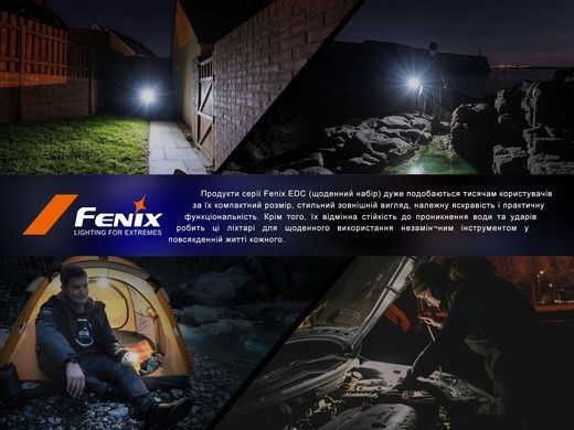Ліхтар наключний Fenix E03R V2.0, сірий E03RV20GR фото