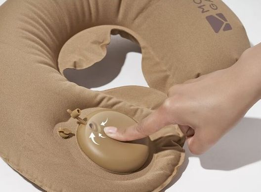 Подушка подголовник с насосом Mobi Garden NX22663028 sand 6941870590489 фото