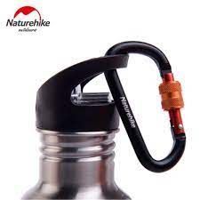 Карабін багатофункціональний з муфтою Naturehike D-type 80 мм NH15A008-D black 6927595701607 фото