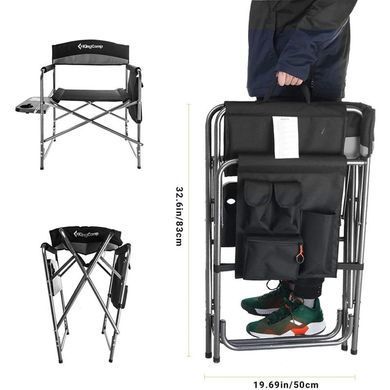 Стул раскладной KingCamp ASH KC1904 black/grey KC1904_BLACK/MEDIUMG фото