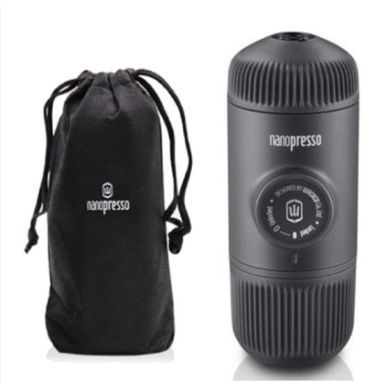 Портативна еспресо-кавоварка, механічна, для меленої кави Wacaco Nanopresso grey WNANOGR фото