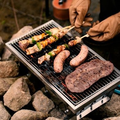 Складаний гриль-барбекю Naturehike Wild valley Glamping NH20CJ006 сірий 6927595767672 фото